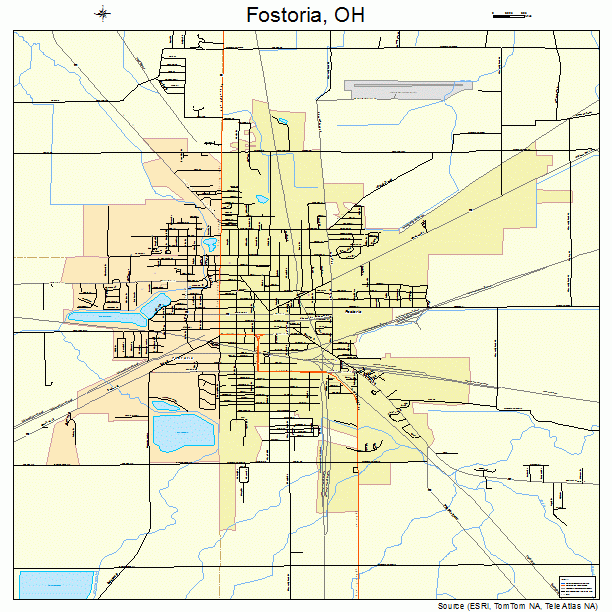 Fostoria, OH street map