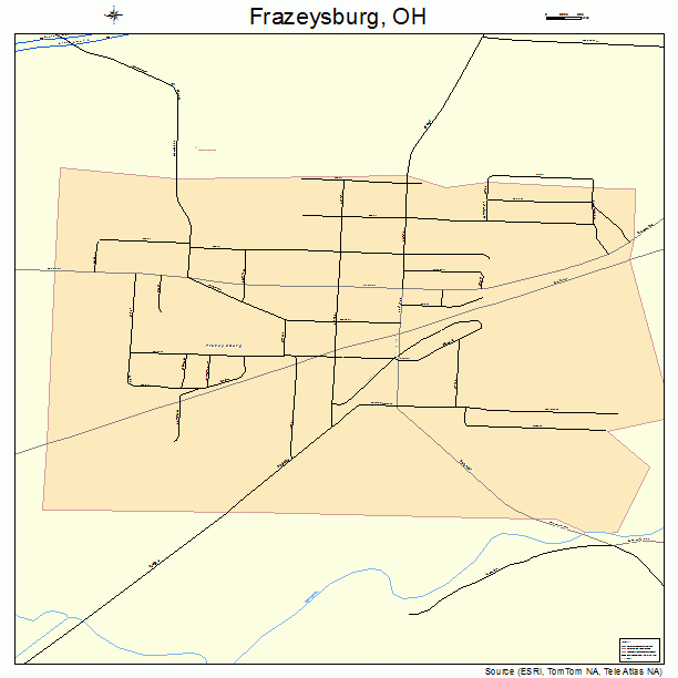 Frazeysburg, OH street map