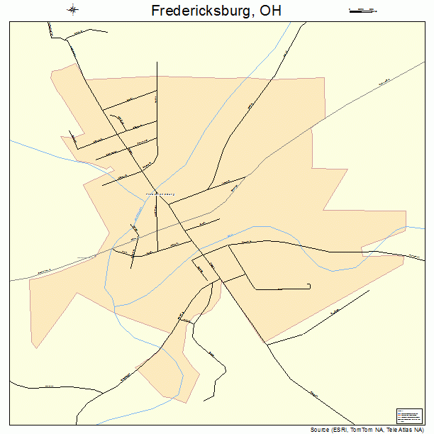 Fredericksburg, OH street map