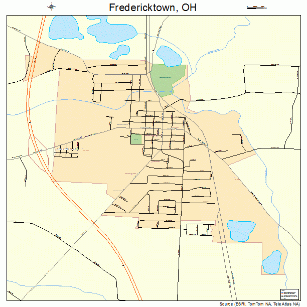 Fredericktown, OH street map