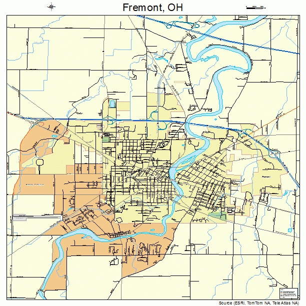 Fremont, OH street map