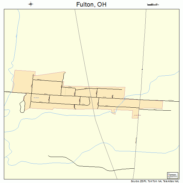 Fulton, OH street map