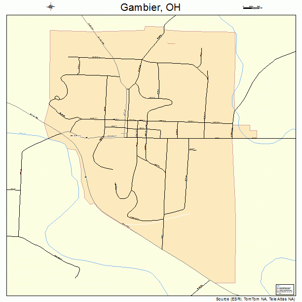 Gambier, OH street map