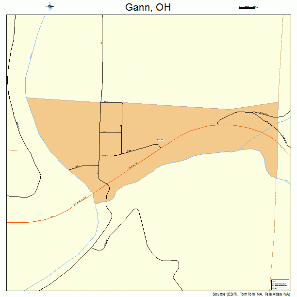 Gann, OH street map