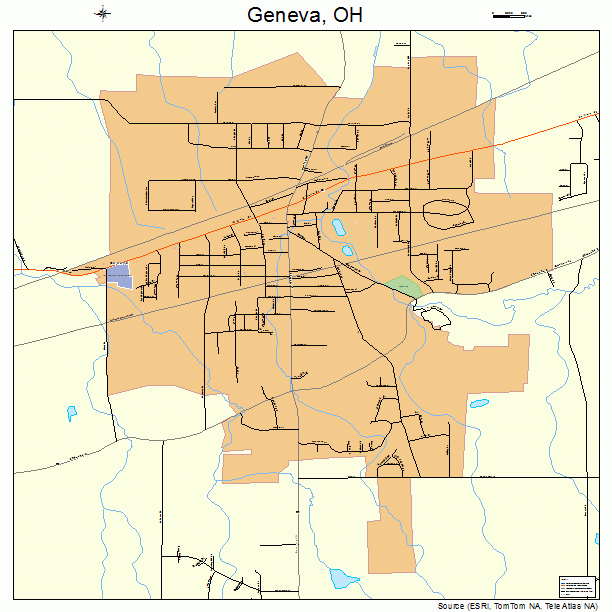 Geneva, OH street map