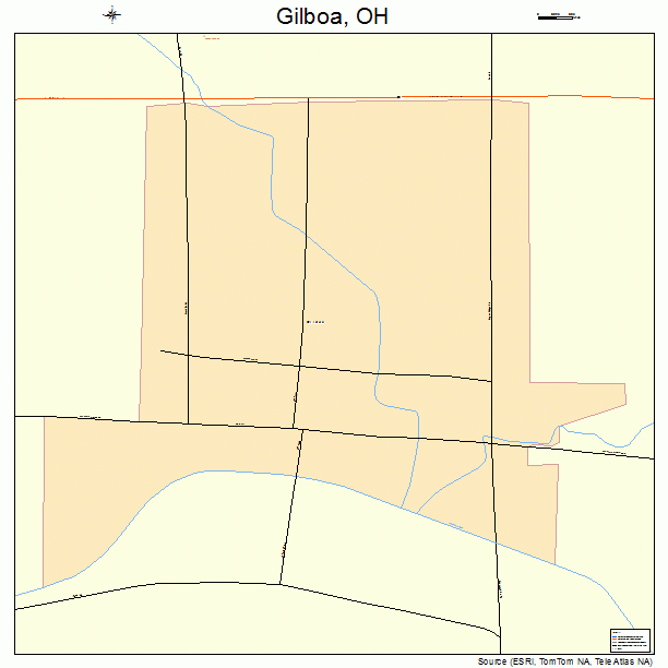 Gilboa, OH street map