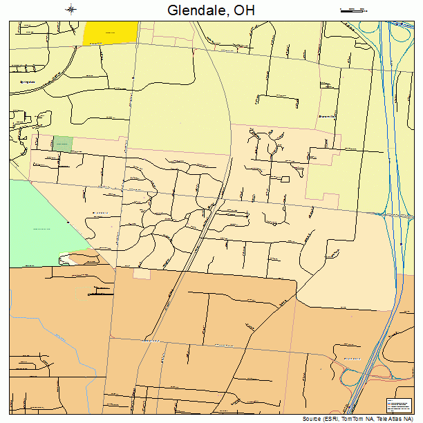 Glendale, OH street map