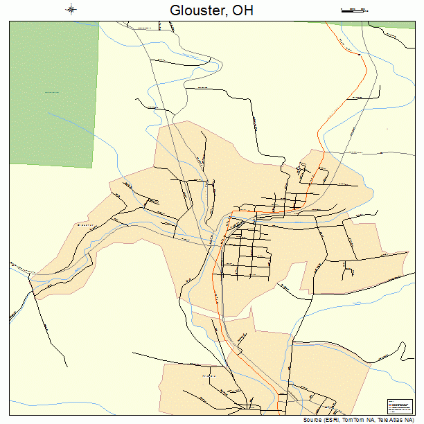 Glouster, OH street map