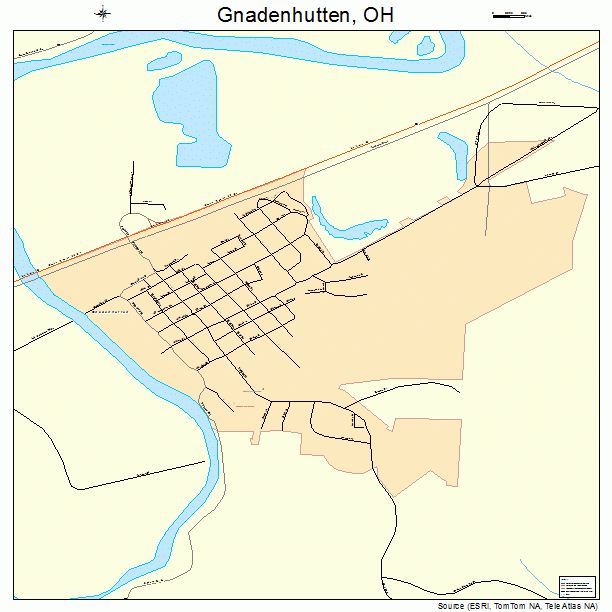 Gnadenhutten, OH street map