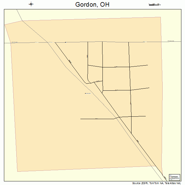 Gordon, OH street map