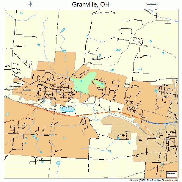 Granville, OH street map