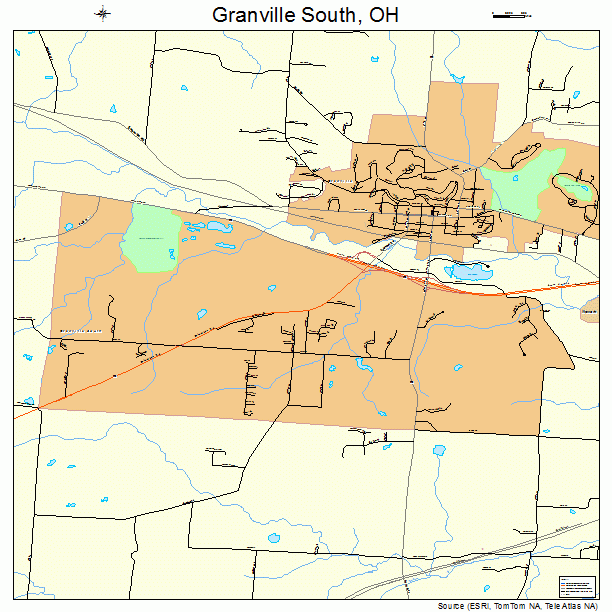Granville South, OH street map