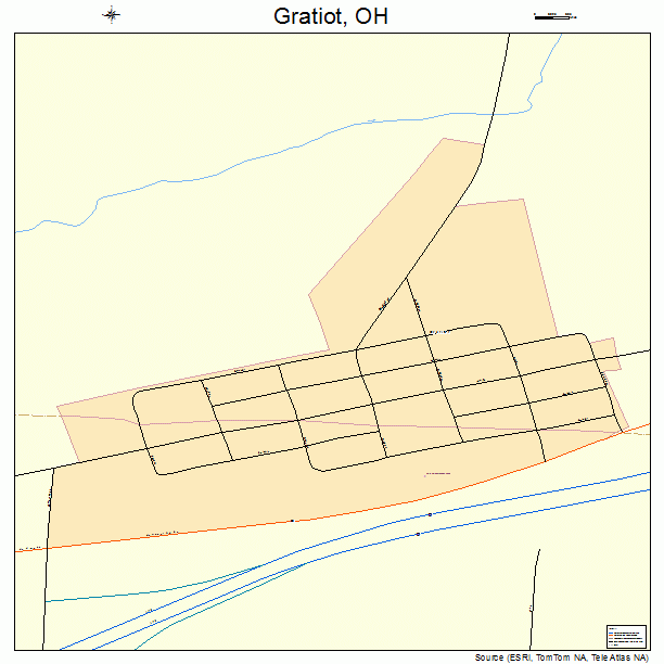 Gratiot, OH street map