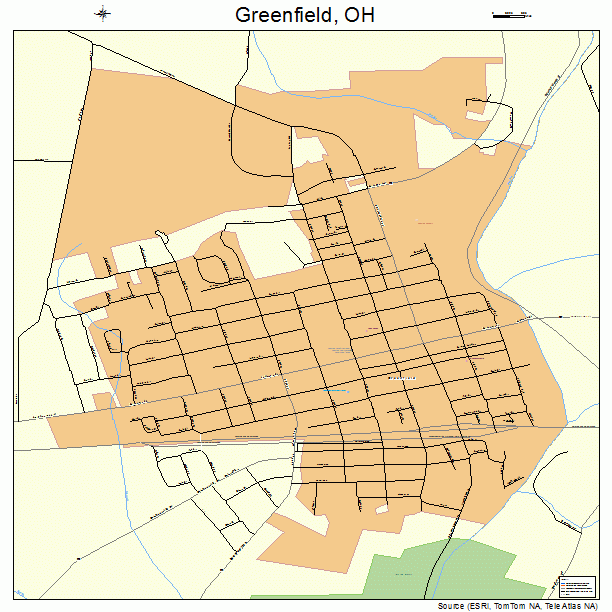 Greenfield, OH street map