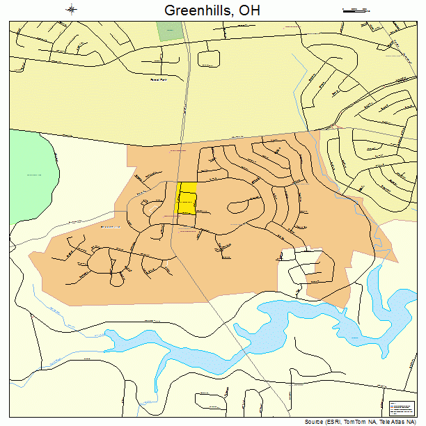 Greenhills, OH street map