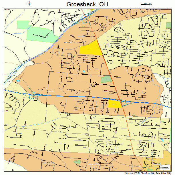 Groesbeck, OH street map