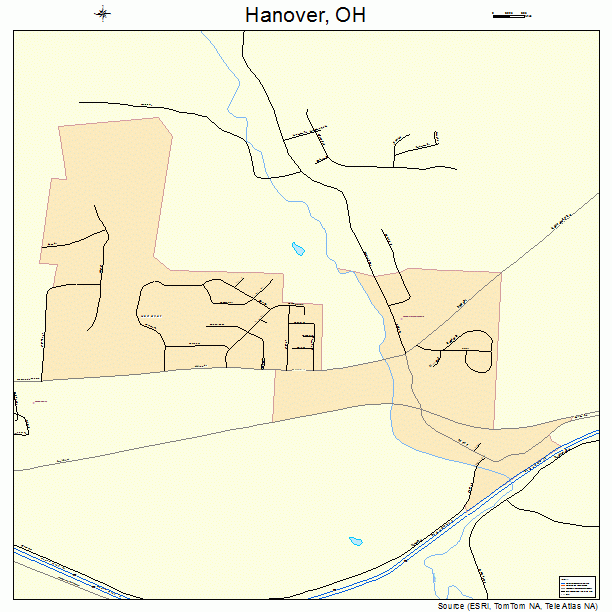 Hanover, OH street map