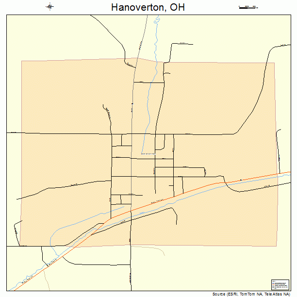 Hanoverton, OH street map