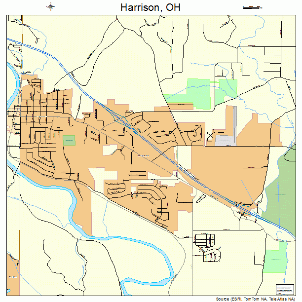 Harrison, OH street map