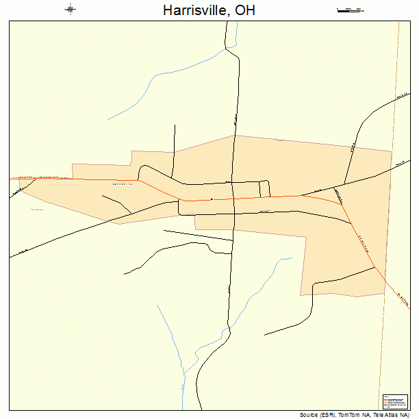 Harrisville, OH street map