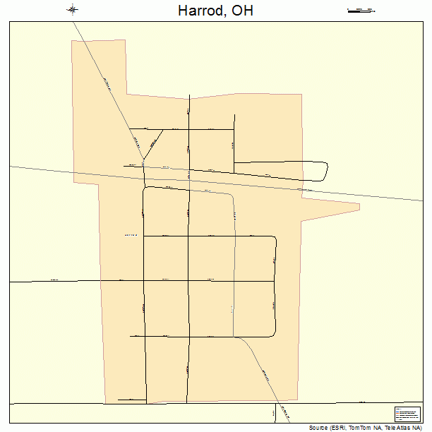 Harrod, OH street map