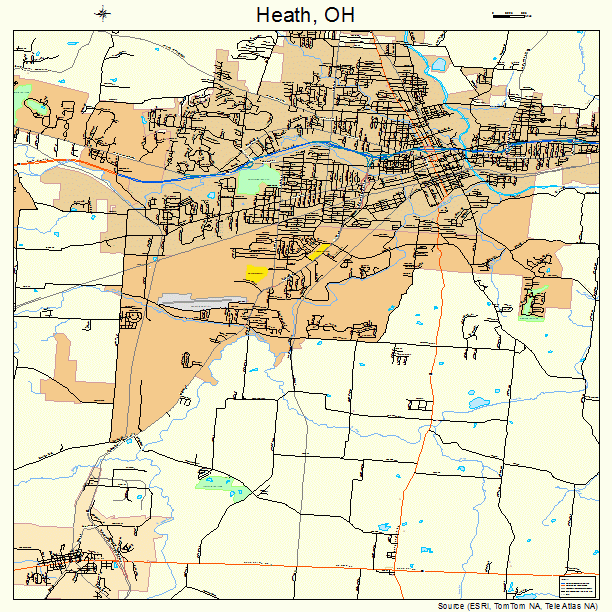 Heath, OH street map