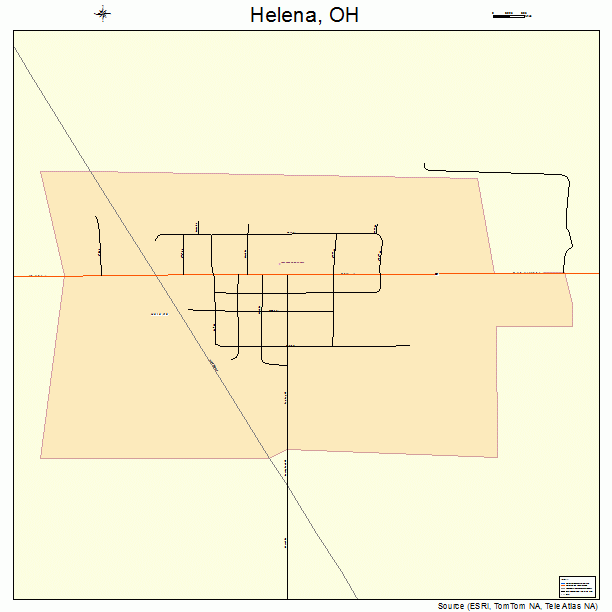 Helena, OH street map