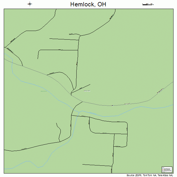 Hemlock, OH street map