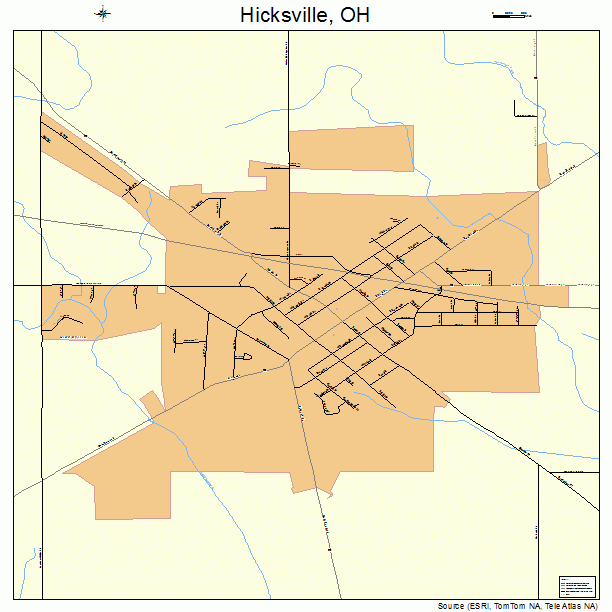 Hicksville, OH street map