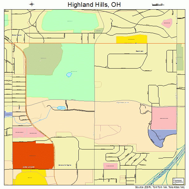 Highland Hills, OH street map