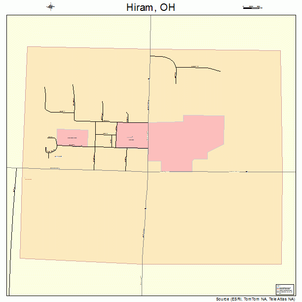 Hiram, OH street map