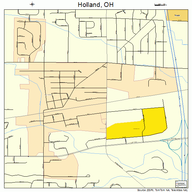 Holland, OH street map