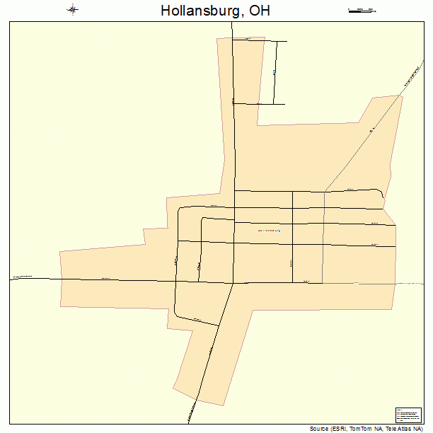 Hollansburg, OH street map