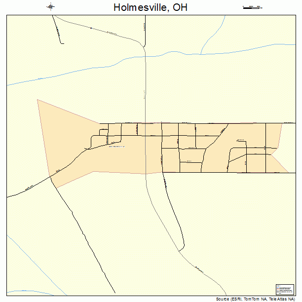 Holmesville, OH street map