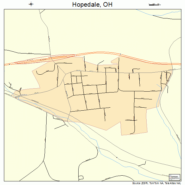 Hopedale, OH street map