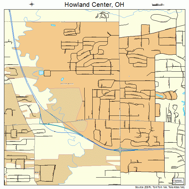 Howland Center, OH street map