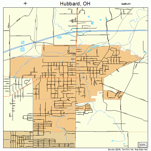 Hubbard, OH street map