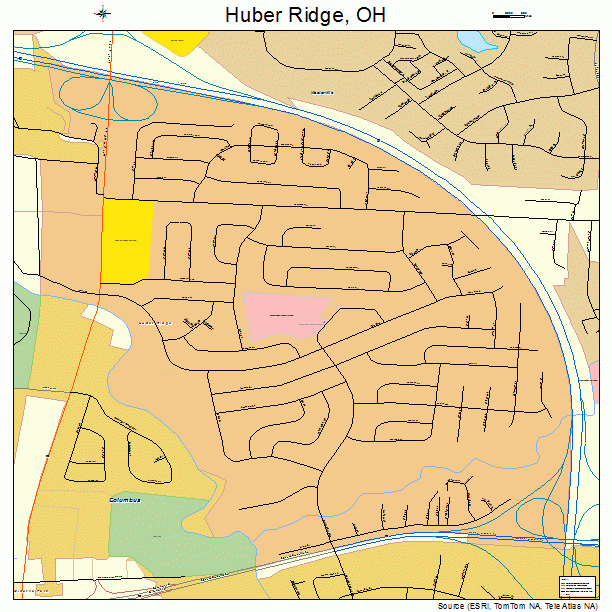 Huber Ridge, OH street map
