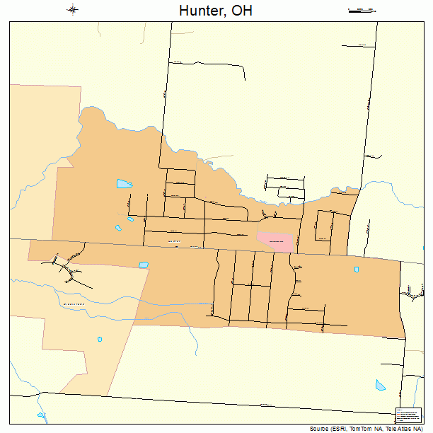 Hunter, OH street map