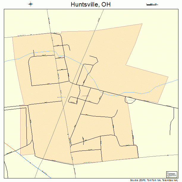 Huntsville, OH street map