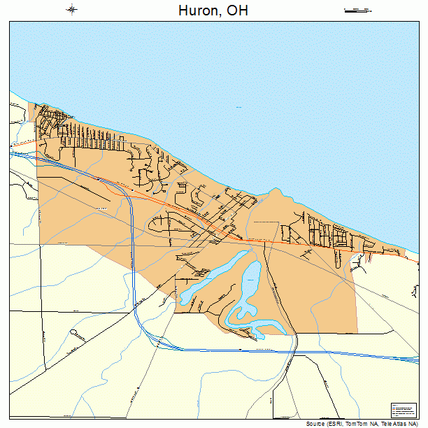 Huron, OH street map