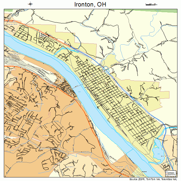 Ironton, OH street map