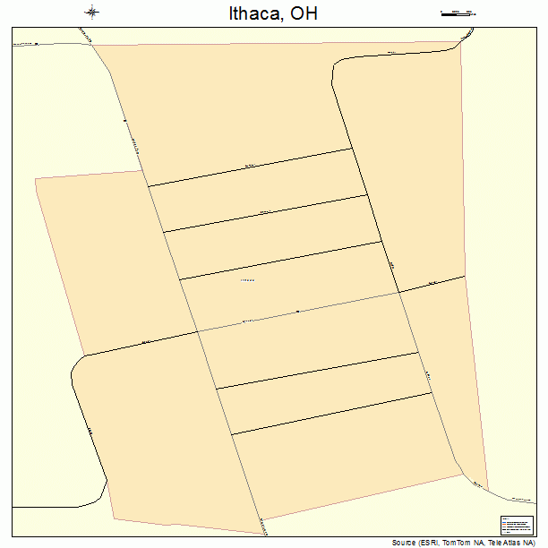 Ithaca, OH street map