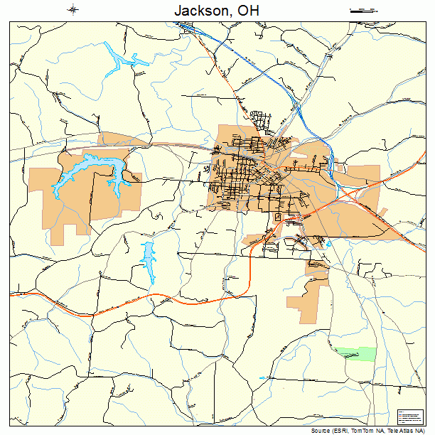 Jackson, OH street map