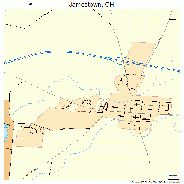 Jamestown, OH street map
