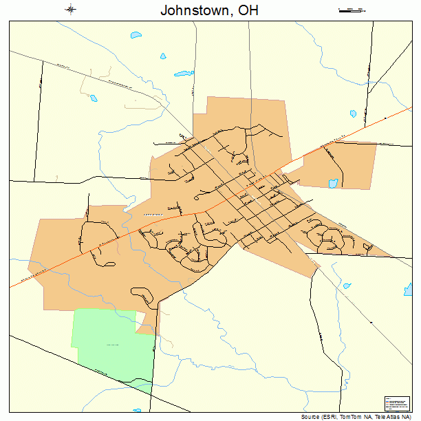 Johnstown, OH street map