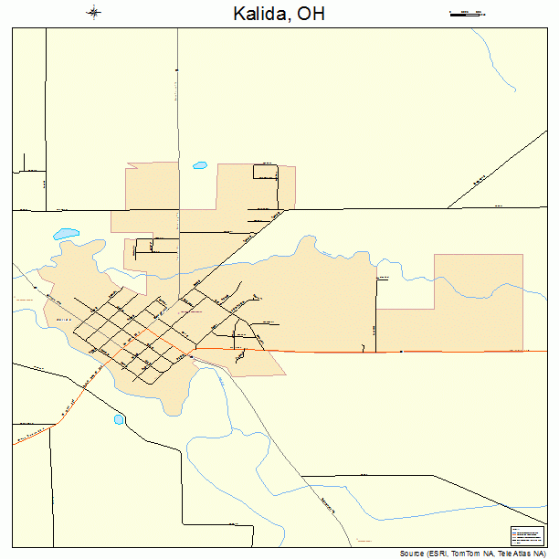 Kalida, OH street map