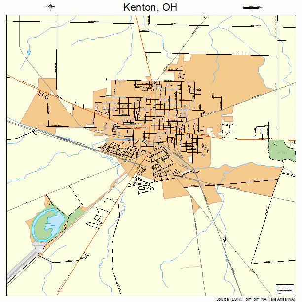 Kenton, OH street map