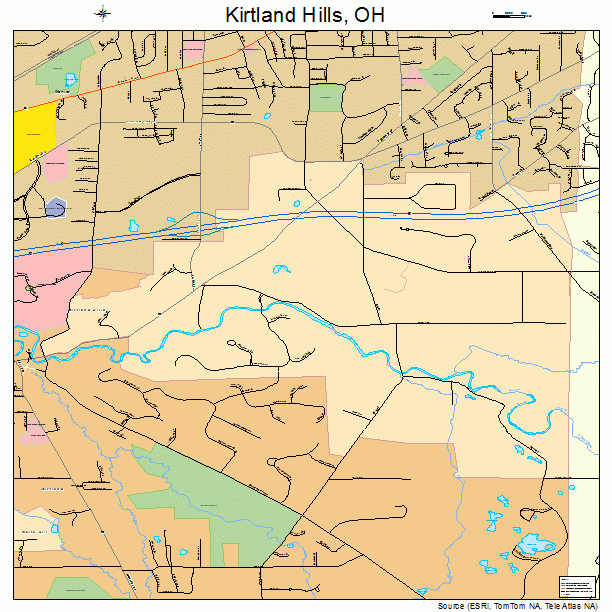 Kirtland Hills, OH street map