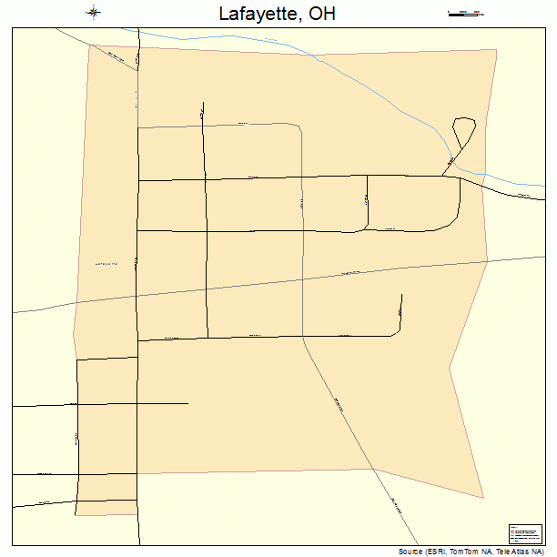 Lafayette, OH street map